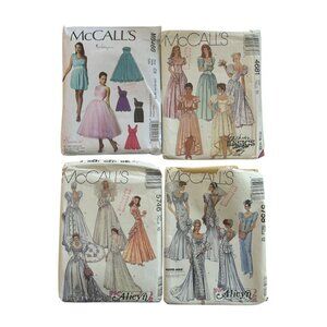 Lot of 4 McCall’s Bridal Prom Gown Sewing Patterns UNCUT Wedding / Costume Dress